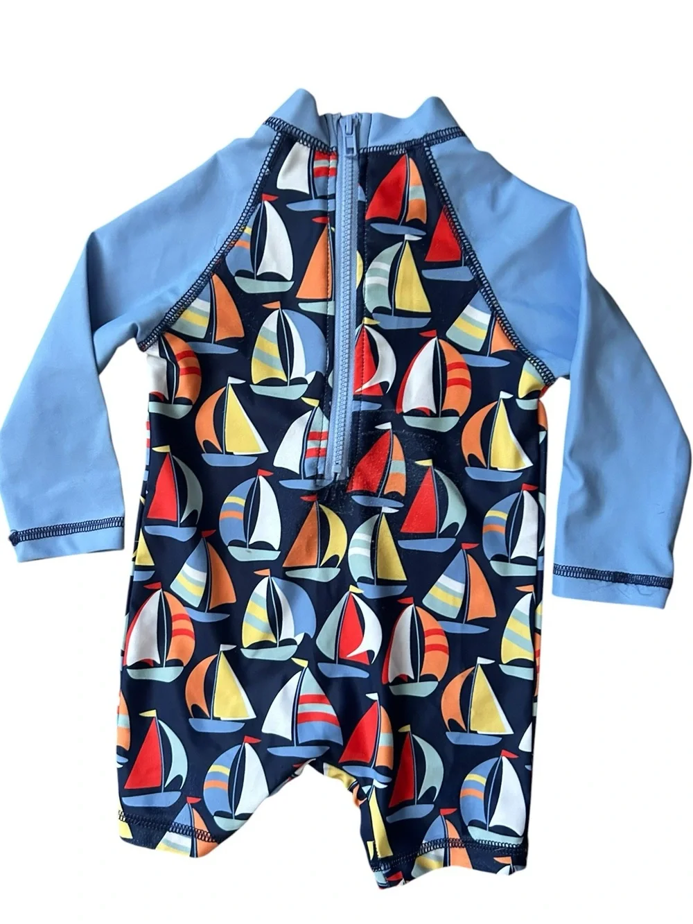Little Me & Carters Bundle of 2 Boys 12 month Swim Rash Guard Sets